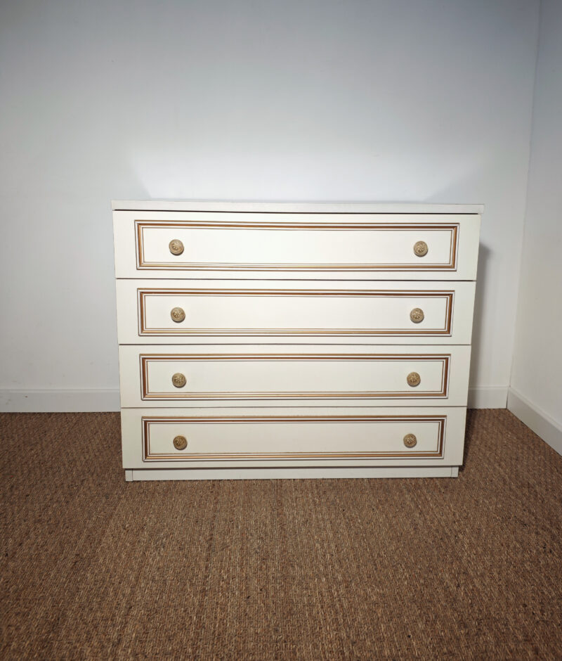 Commode blanche vintage – Image 2