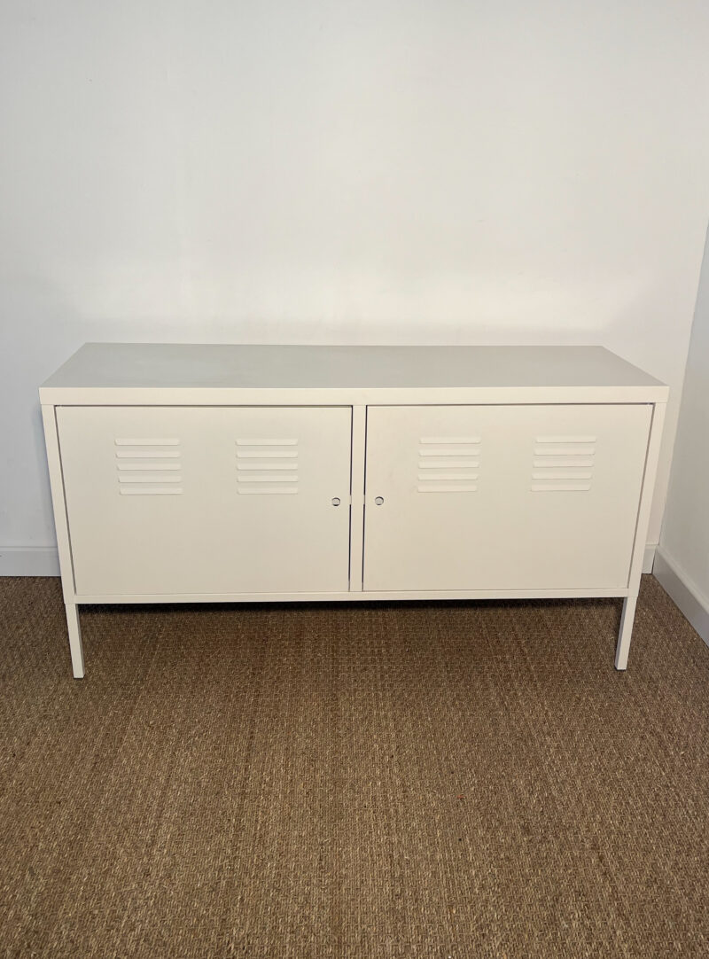 Casier bas en métal blanc – Image 2