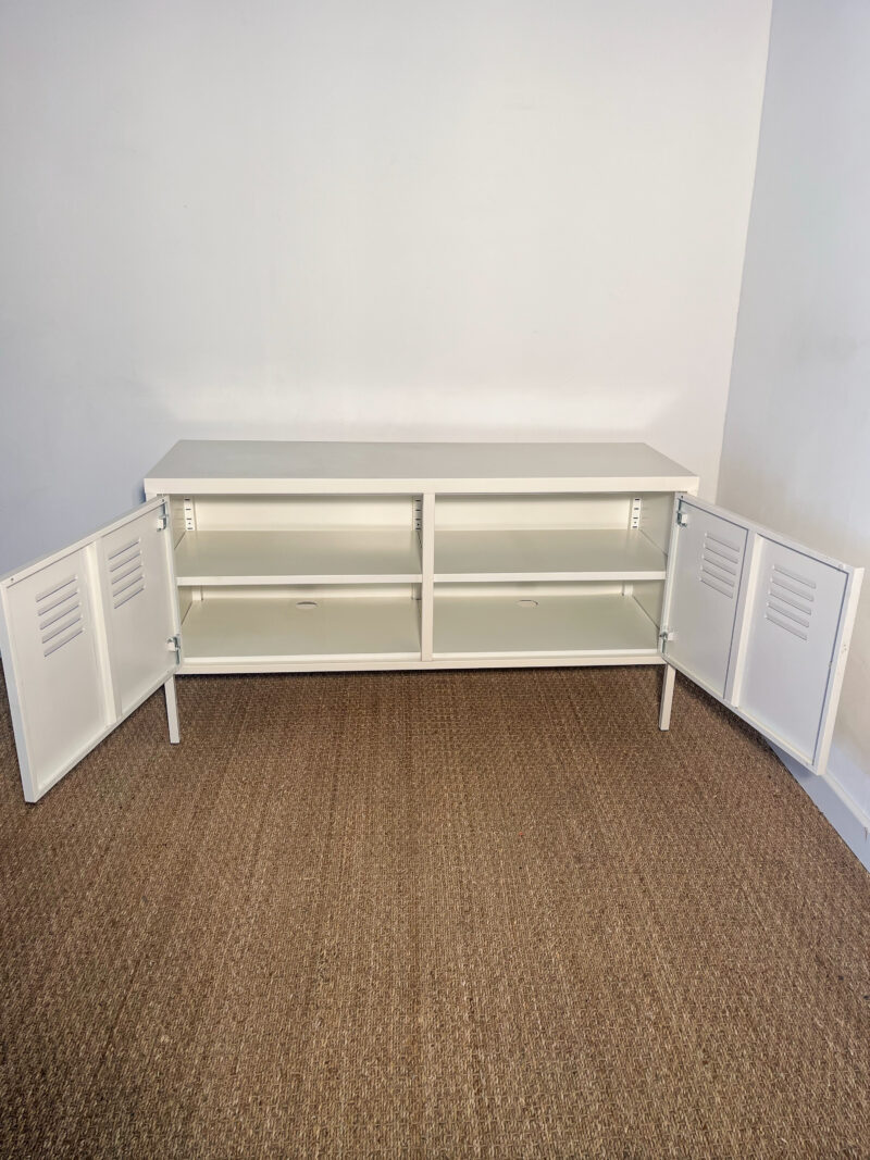 Casier bas en métal blanc – Image 4