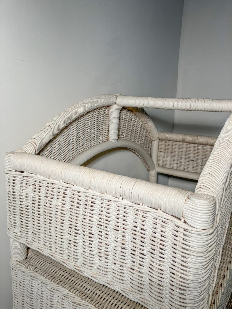 Grande étagère en rotin blanc – Image 6