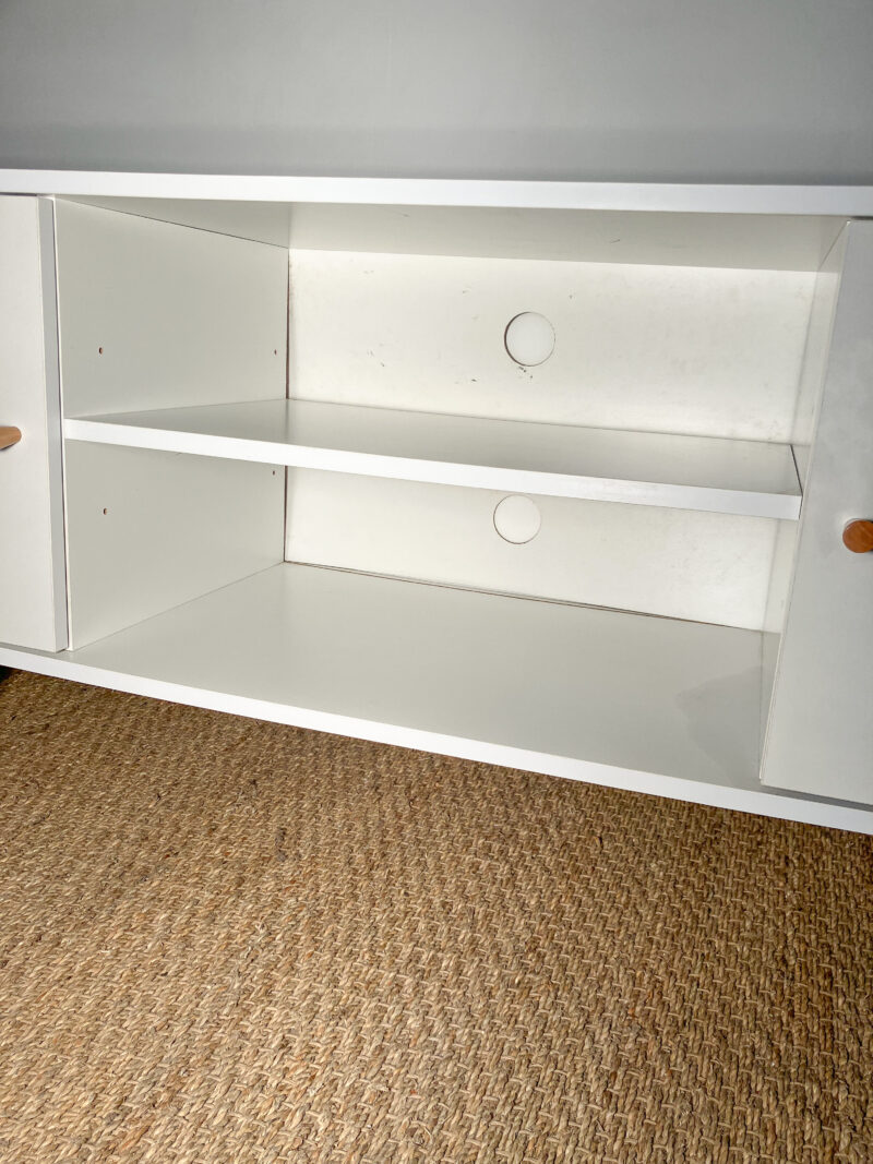 Meuble bas blanc scandinave avec portes – Image 5