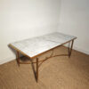 Table basse marbre et piètement doré