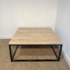 Table basse carrée bois et métal – Image 2