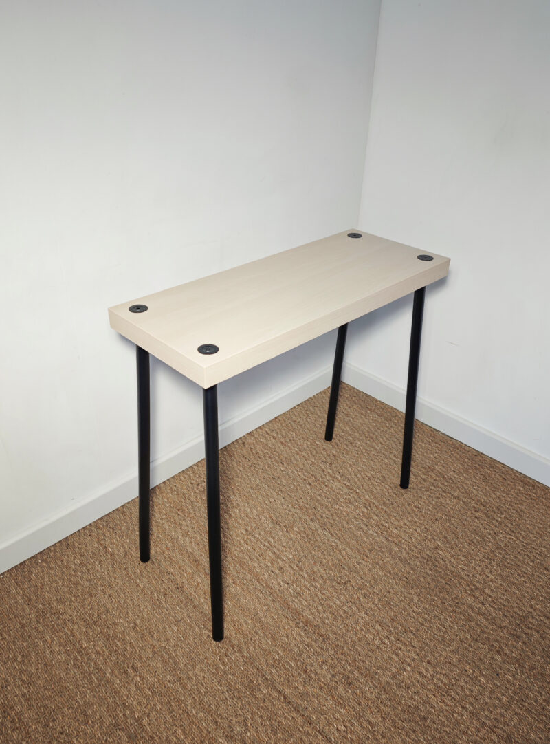 Petite table/console avec piètement en métal noir