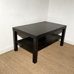 Table basse rectangle bois foncé