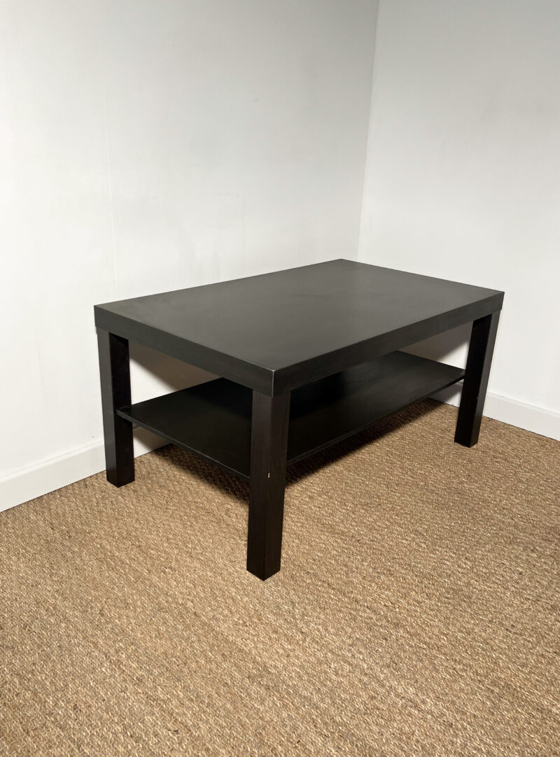 Table basse rectangle bois foncé