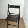 Chaise pliante en bois noir – Image 2
