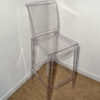 Chaise de bar transparente
