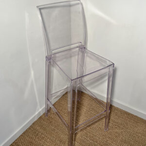 Chaise de bar transparente
