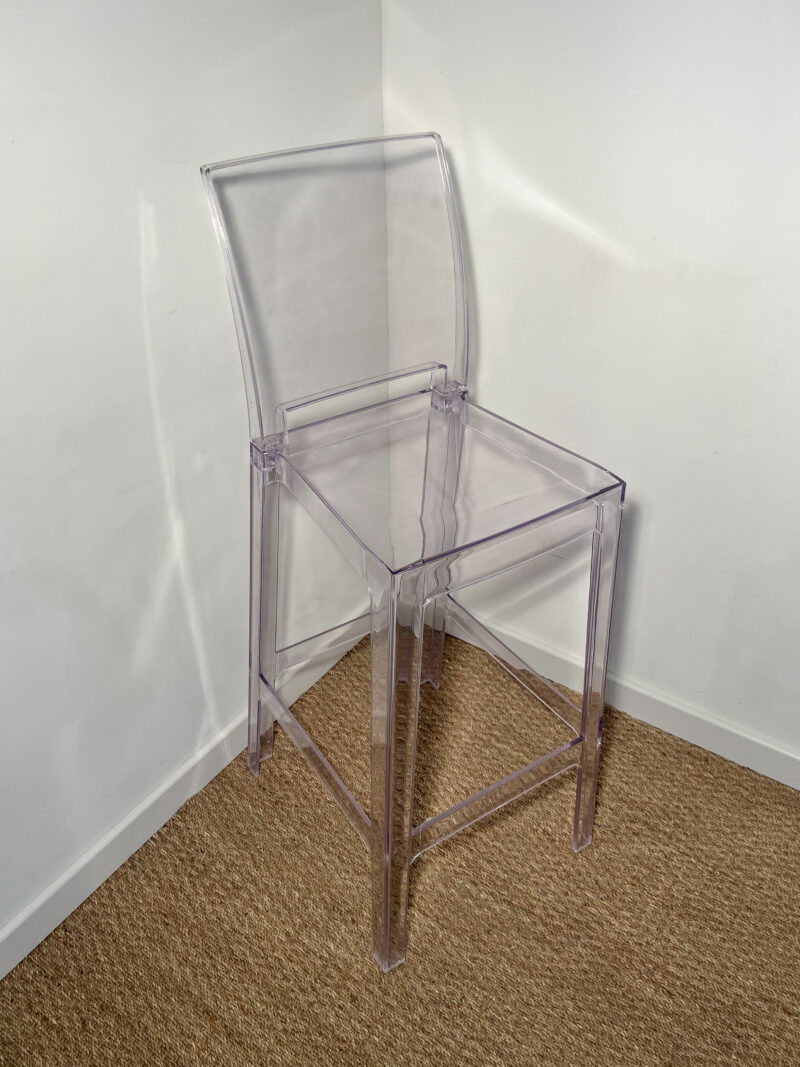 Chaise de bar transparente