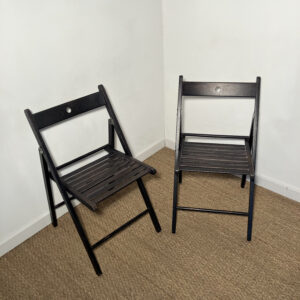 Lot de 2 chaises pliantes noires
