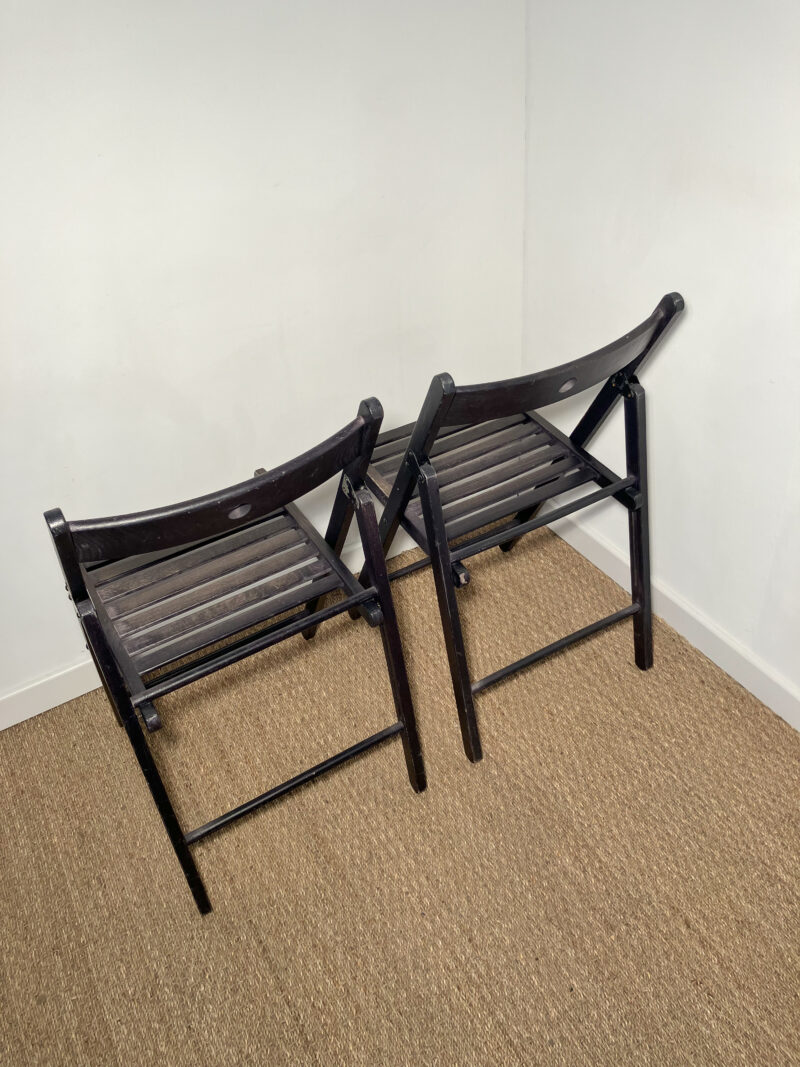 Lot de 2 chaises pliantes noires – Image 5