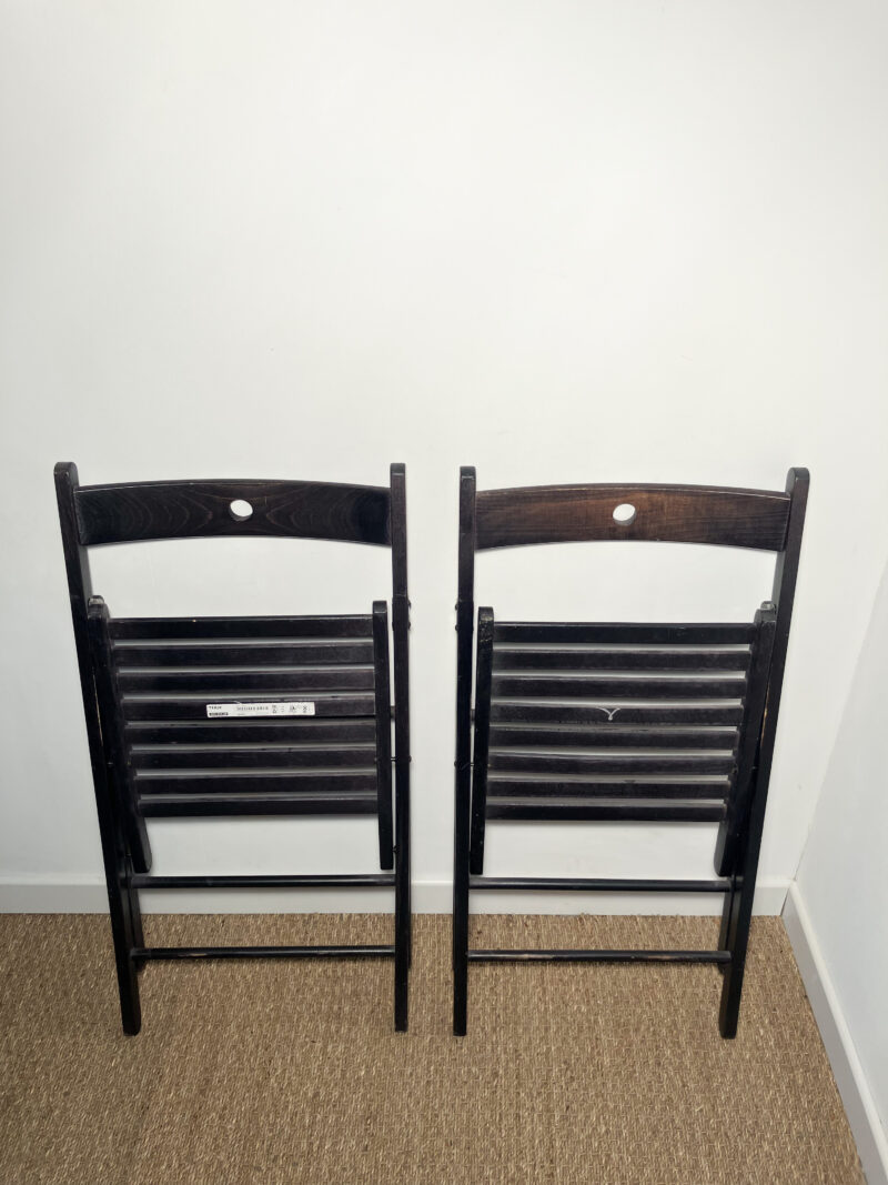 Lot de 2 chaises pliantes noires – Image 8