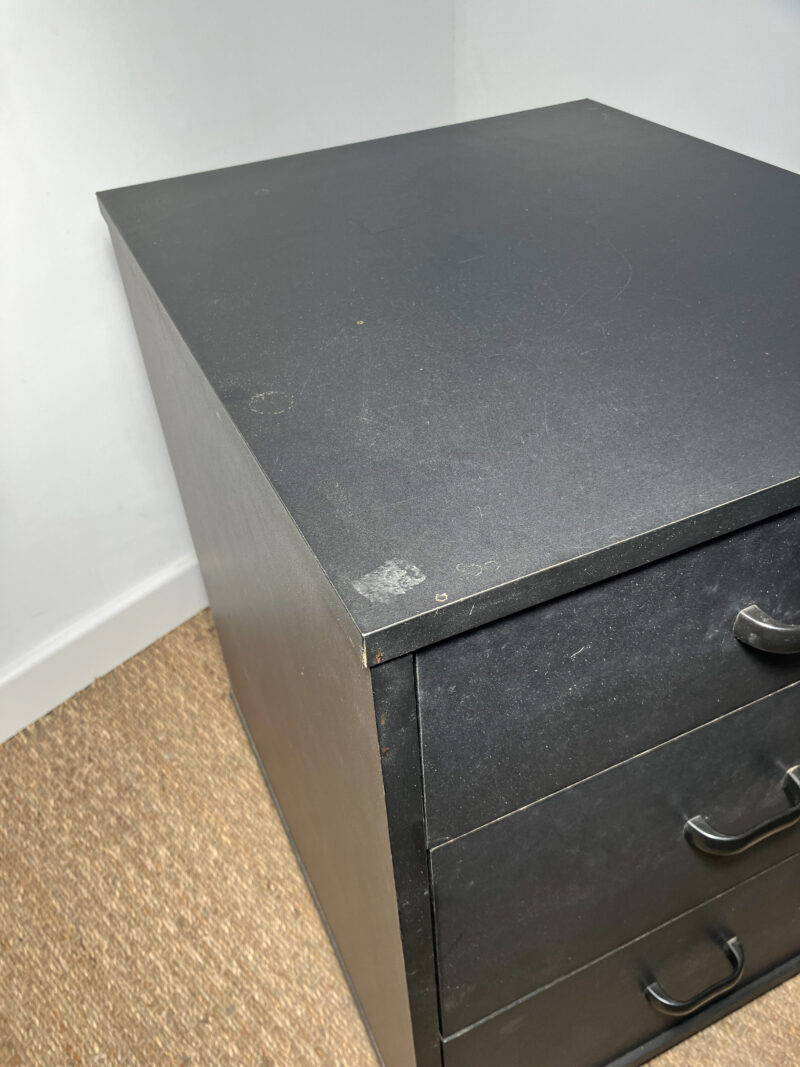 Caisson de bureau/chevet noir sur roulettes – Image 3