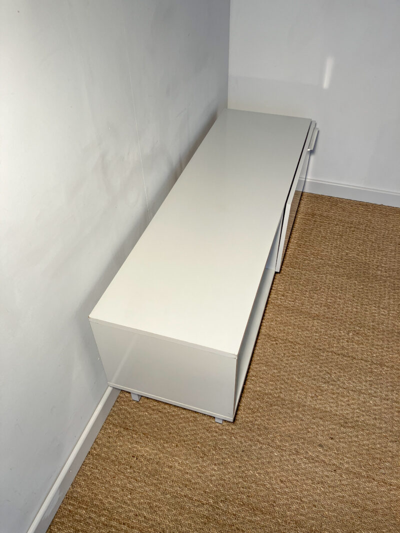 Meuble tv blanc avec porte – Image 4
