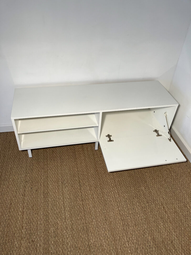 Meuble tv blanc avec porte – Image 5