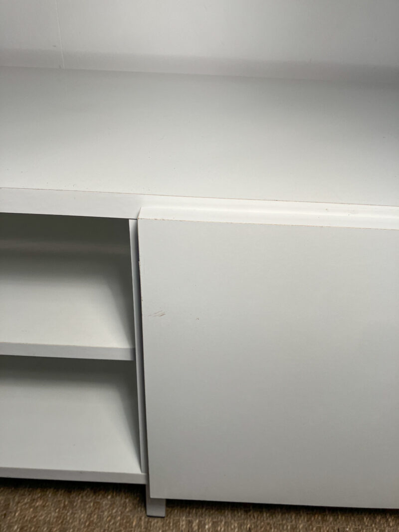 Meuble tv blanc avec porte – Image 7