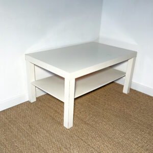 Table basse rectangle blanche