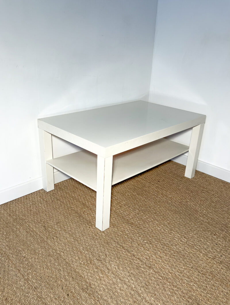 Table basse rectangle blanche