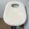 Tabouret de bar réglable blanc et métal – Image 5