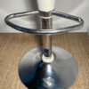 Tabouret de bar réglable blanc et métal – Image 6