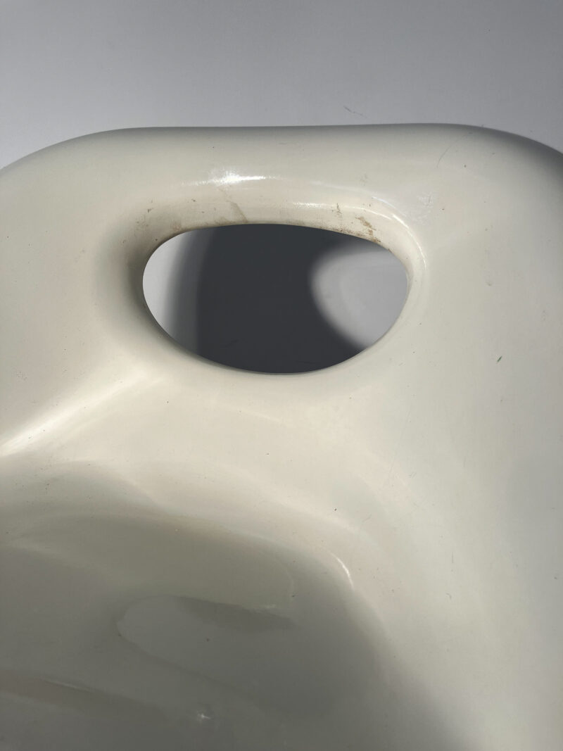 Tabouret de bar réglable blanc et métal – Image 8