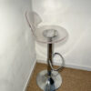 Tabouret de bar en plastique transparent et métal – Image 3