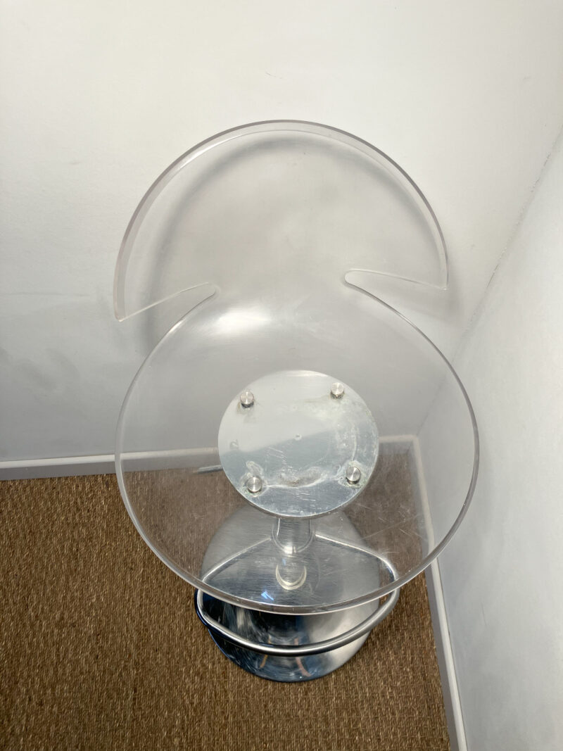 Tabouret de bar en plastique transparent et métal – Image 4