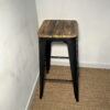 Tabouret haut en métal noir – Image 3