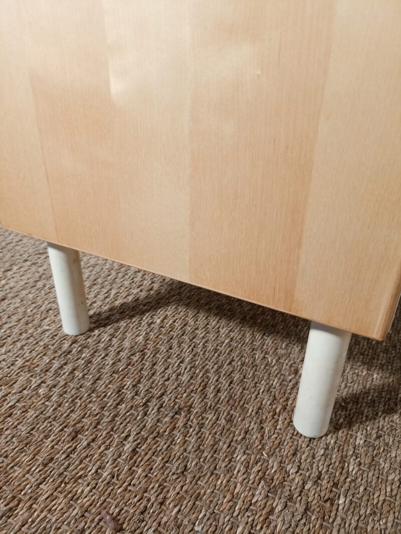 Meuble de rangement blanc et bois – Image 6