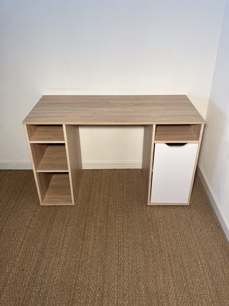 Bureau effet bois avec rangements – Image 2