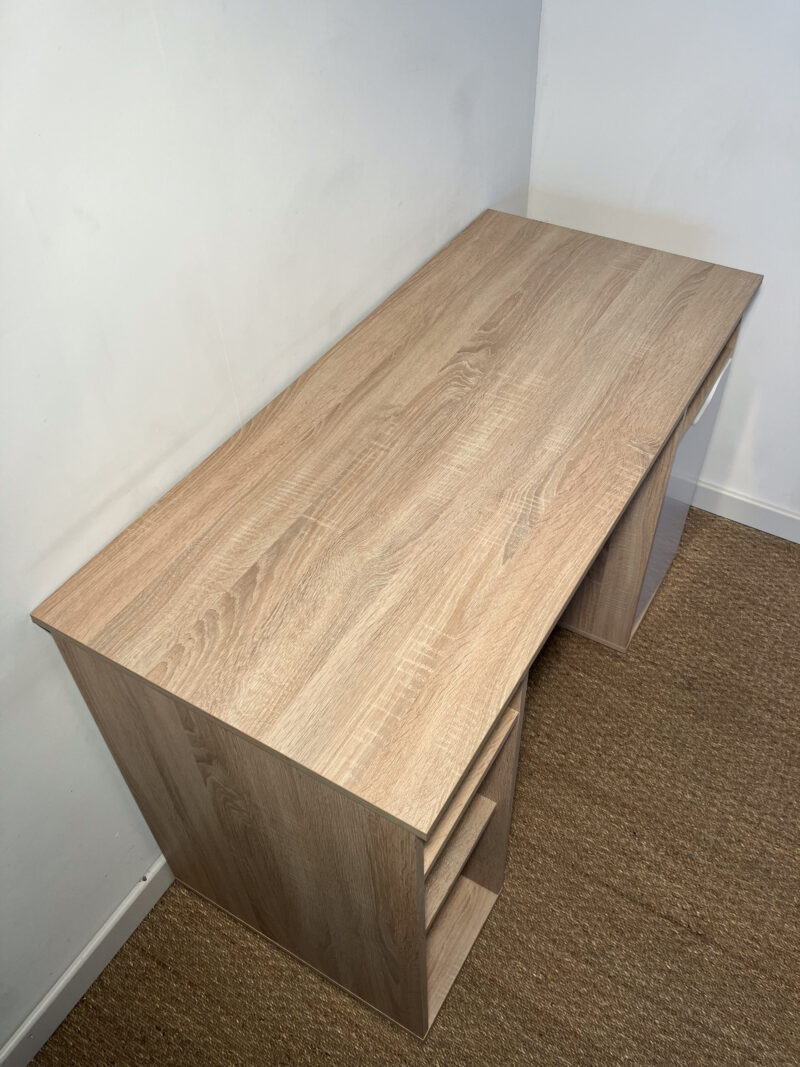 Bureau effet bois avec rangements – Image 4