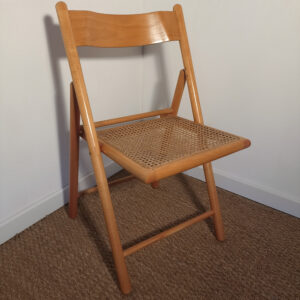 Chaise en bois et osier pliante (à l'unité)