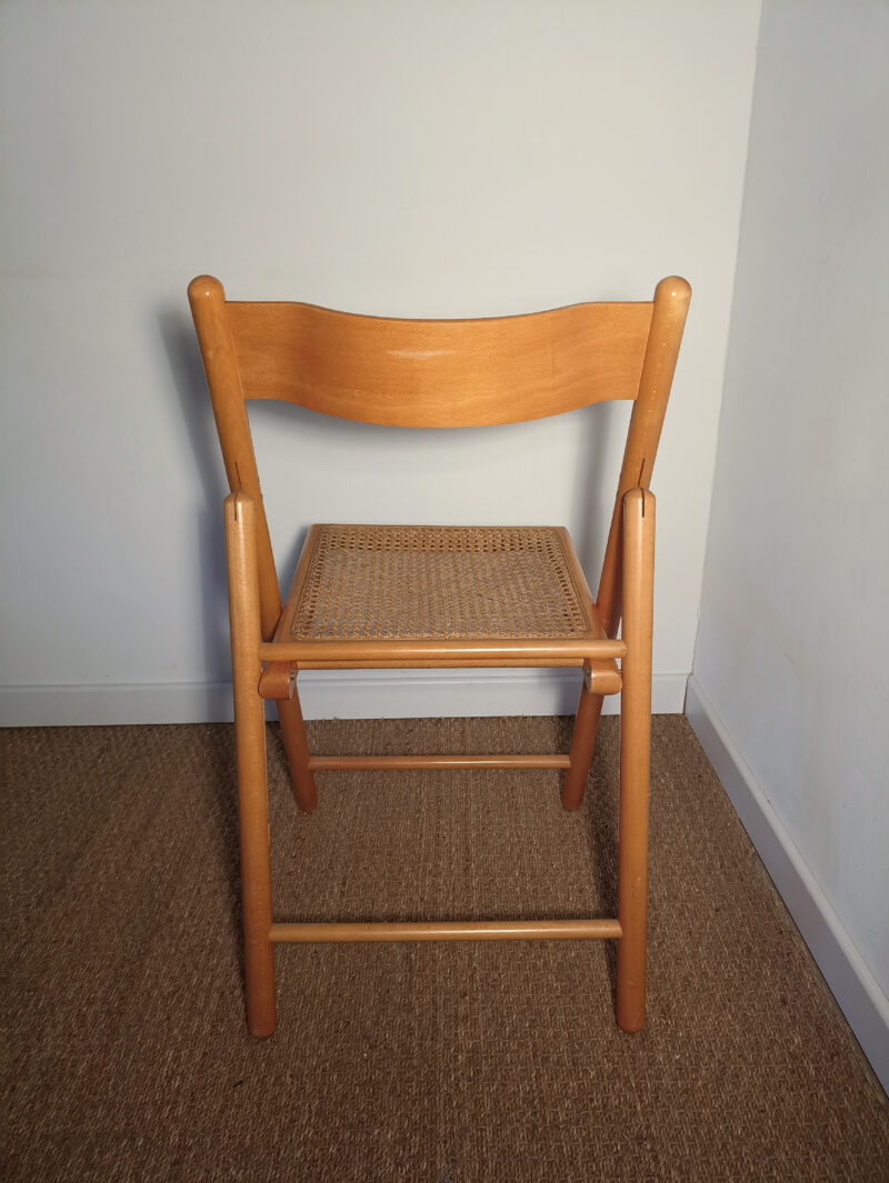 Chaise en bois et osier pliante (à l'unité) – Image 5