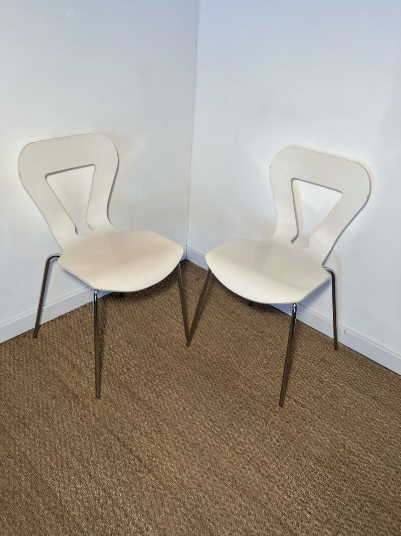 Lot de 2 chaises blanches