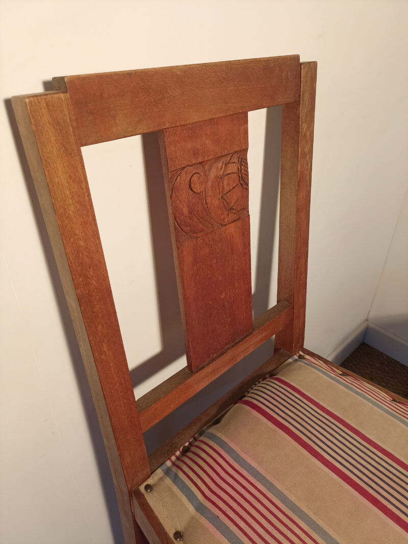 Lot de 2 chaises en bois sculpté – Image 4
