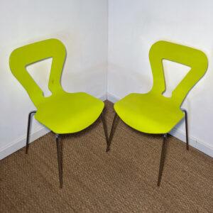 Lot de 2 chaises vertes