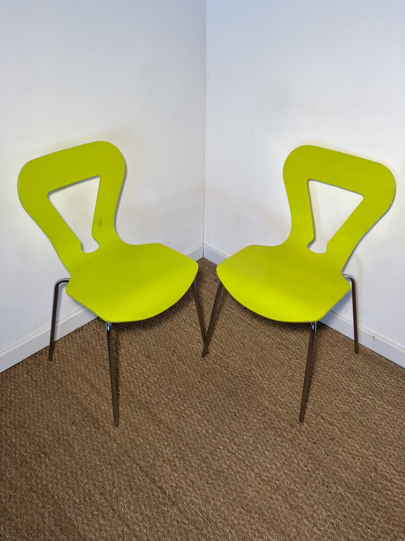 Lot de 2 chaises vertes