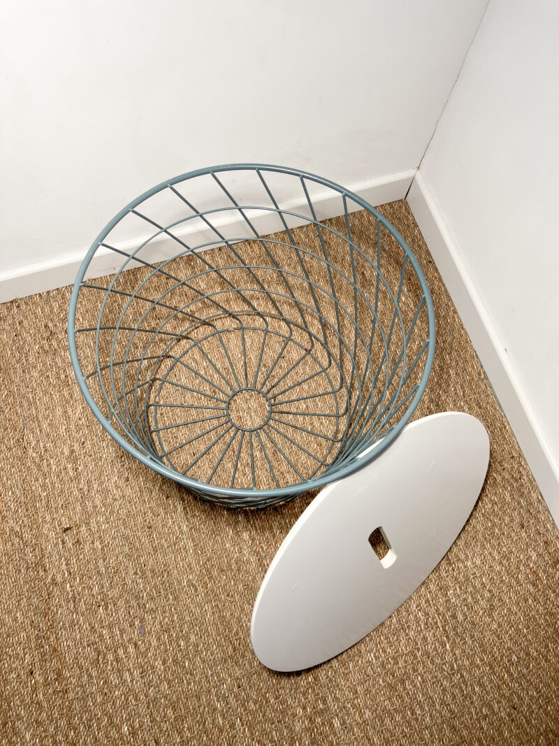 Table basse/panière blanche et grise – Image 3