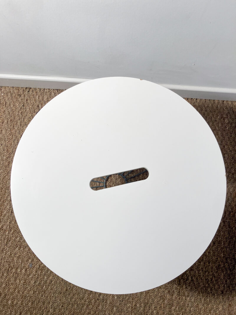 Table basse/panière blanche et grise – Image 4