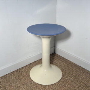 Tabouret blanc et bleu vintage