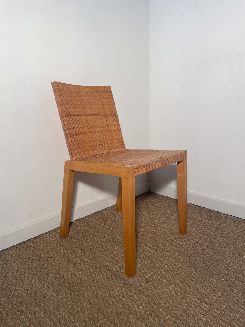 Chaise bois et rotin