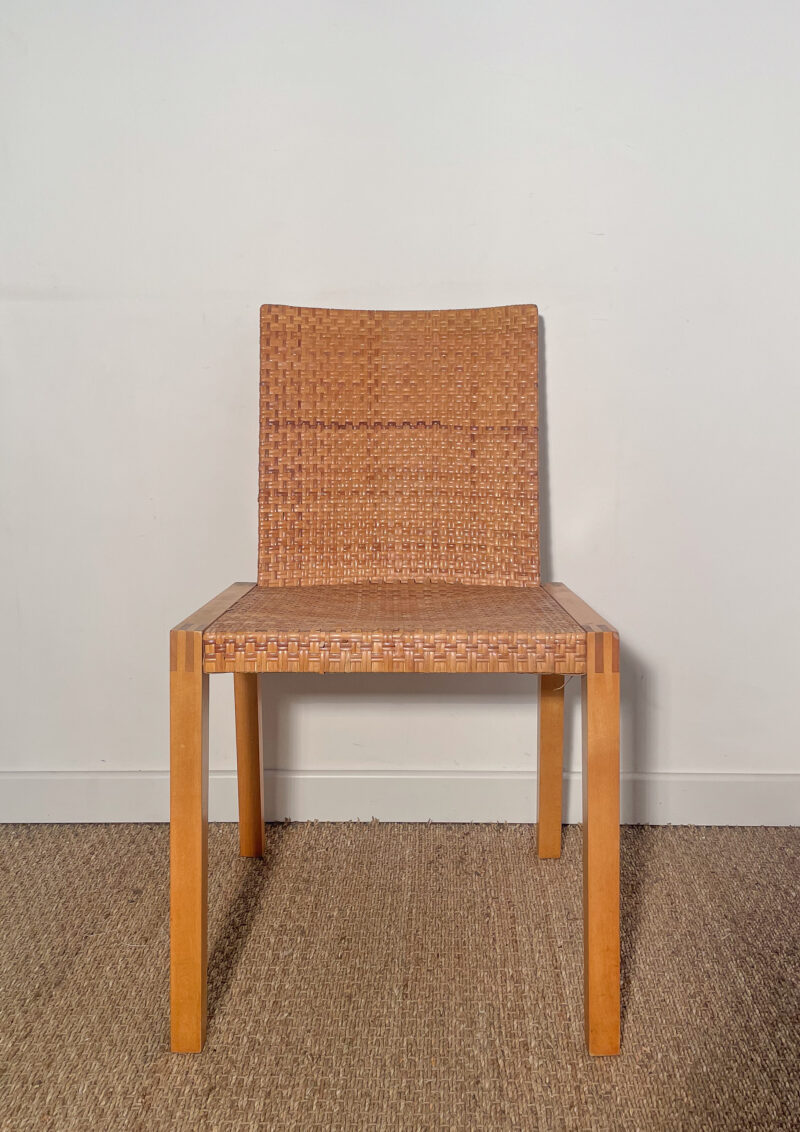 Chaise bois et rotin – Image 2