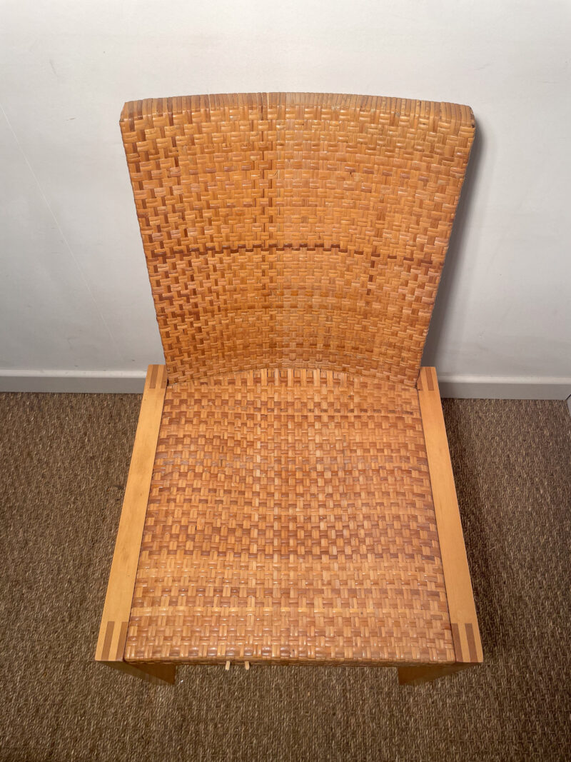 Chaise bois et rotin – Image 3