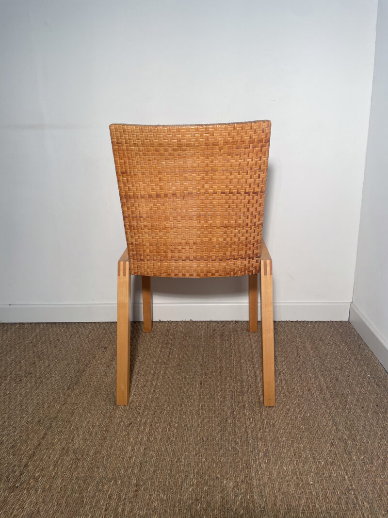 Chaise bois et rotin – Image 7