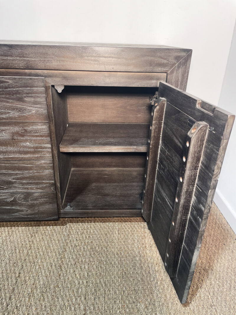 Buffet en bois brun / gris foncé – Image 10