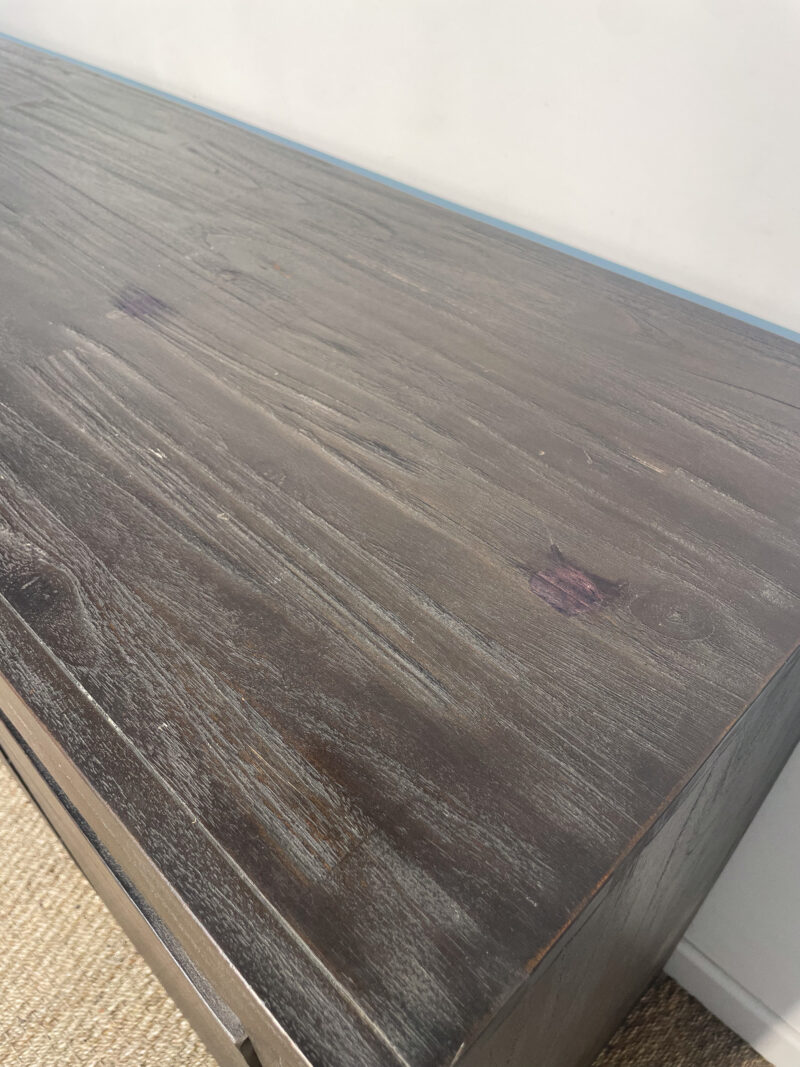 Buffet en bois brun / gris foncé – Image 5