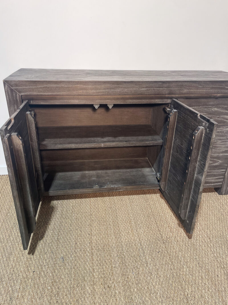 Buffet en bois brun / gris foncé – Image 7