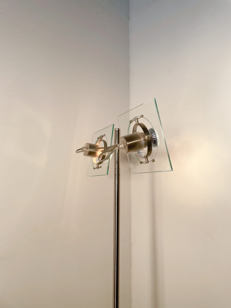 Lampadaire verre double spot – Image 2