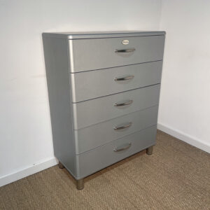 Commode à tiroirs argenté Malibu